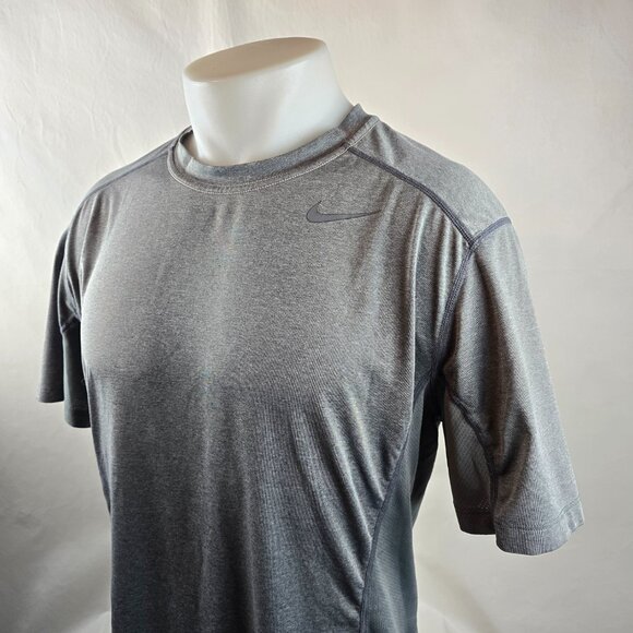 Nike Pro Combat T Shirt Mens Large Gray Fitted Dri Fit Athletic Training Tee Gym - Picture 4 of 9